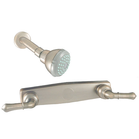 EMPIRE BRASS Empire Brass U-YNN59N RV Tub/Shower Diverter w Teapot Handles and Shower Head-8", Brushed Nickel U-YNN59N